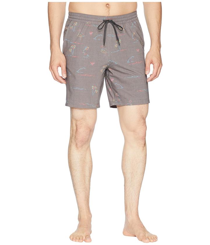 Vans Mixed Volley Decksider Boardshorts (black Road Trippin) Men's Swimwear