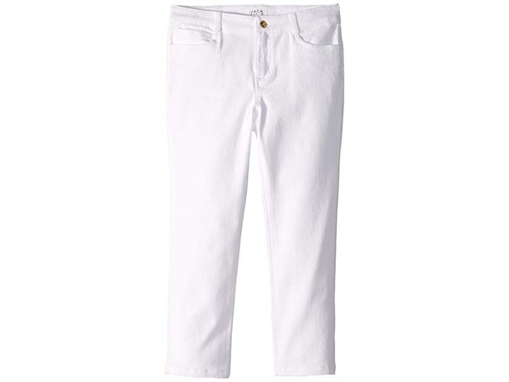 Janie And Jack Cropped Denim Pants In White (toddler/little Kids/big Kids) (white) Girl's Jeans