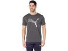 Puma Can't Catch Me Tee Ii (dark Gray Heather/puma White) Men's T Shirt