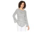 Lna Bell Long Sleeve Top (black/white Stripe) Women's Long Sleeve Pullover