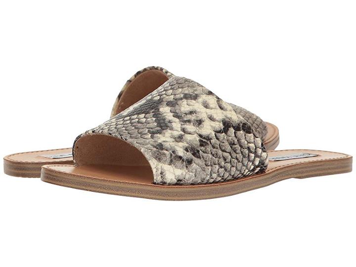 Steve Madden Grace Slide Sandal (natural Snake) Women's Shoes