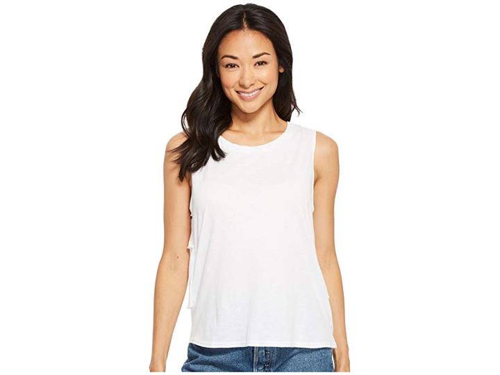 Lanston Tiered Back Tank Top (white) Women's Sleeveless