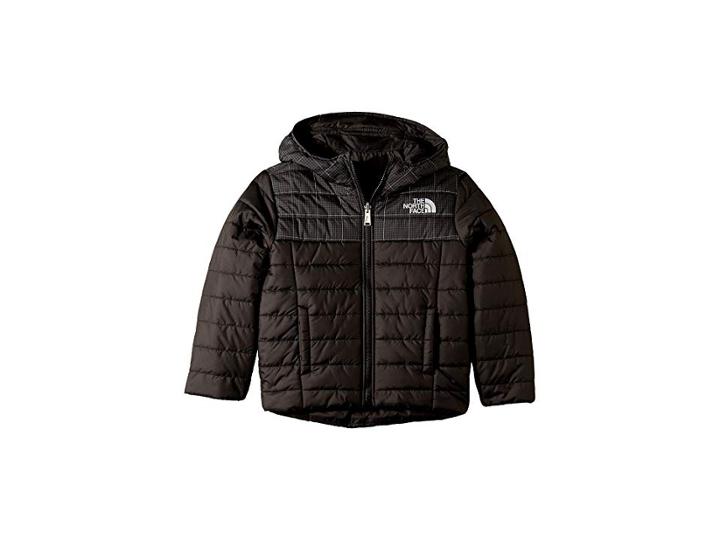 The North Face Kids Reversible Perrito Jacket (little Kids/big Kids) (tnf Black Reflective Grid) Boy's Jacket