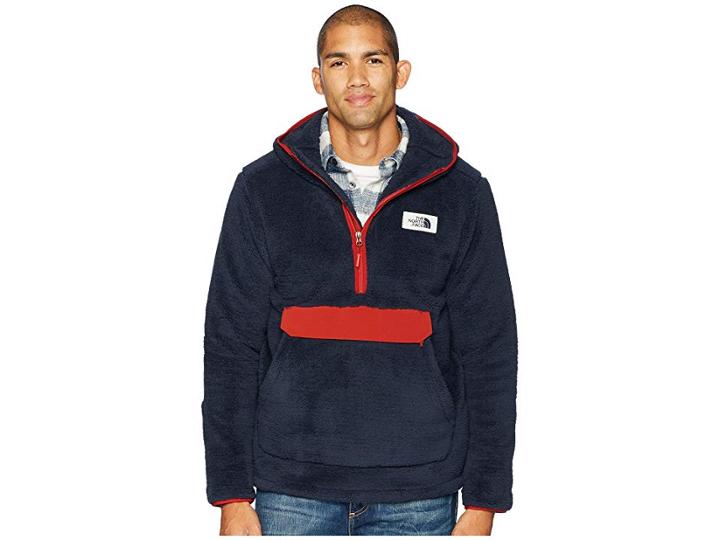 The North Face Campshire Pullover Hoodie (urban Navy/caldera Red) Men's Sweatshirt
