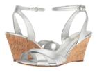 Nine West Kami Wedge Sandal (silver Metallic) Women's Shoes