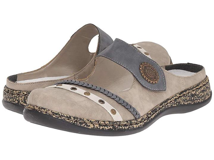 Rieker 46369 Daisy 69 (elefant/ice/jeans) Women's Clog Shoes