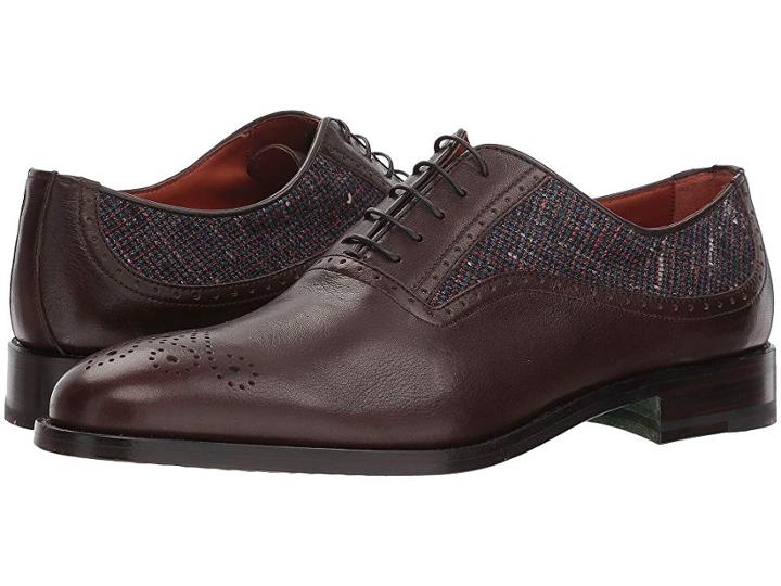 Etro Tweed Medallion Oxford (brown) Men's Shoes