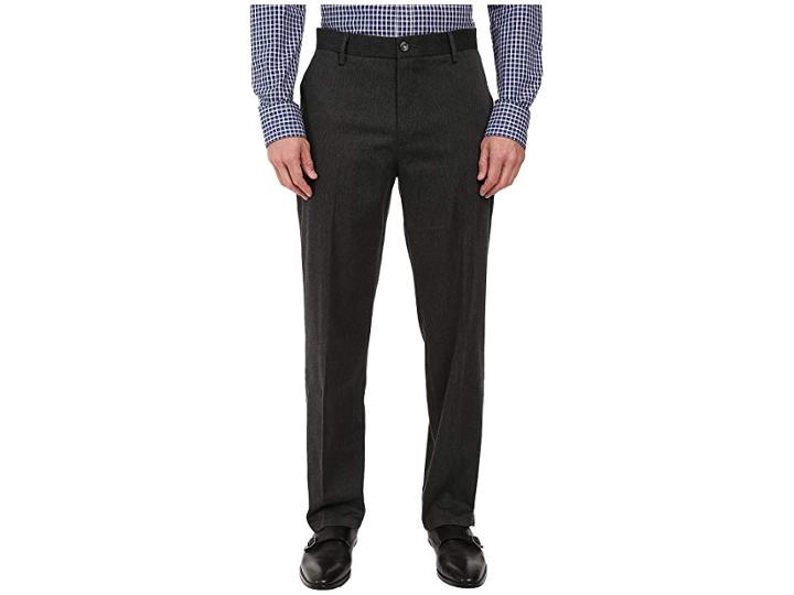 Dockers Signature Khaki D3 Classic Fit Flat Front (charcoal Heather Stretch) Men's Casual Pants