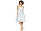 Unique Vintage Darienne Swing Dress (light Blue/sailboat Print) Women's Dress