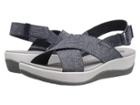Clarks Arla Kaydin (navy/white Heathered Elastic) Women's Shoes