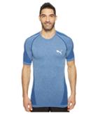 Puma Evoknit Better Tee (blue Heather) Men's T Shirt
