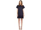 Paul Smith Stretch Cotton Dress W/ Bib Detail (blue) Women's Dress