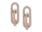 Michael Kors Iconic Pave Link Earrings (rose Gold) Earring