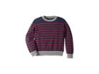 Toobydoo Knit Crew Neck Sweater (toddler/little Kids/big Kids) (navy/red Stripe) Boy's Sweater