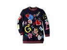 Dolce & Gabbana Kids Blackboard Sweatshirt (toddler/little Kids) (dark Blue) Girl's Sweatshirt