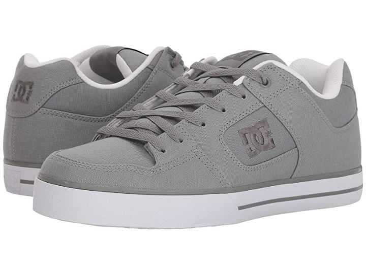 Dc Pure Tx (grey/grey/white) Men's Skate Shoes