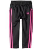 Adidas Kids Warm Up Tricot Pants (toddler/little Kids) (black/solar Pink) Girl's Casual Pants