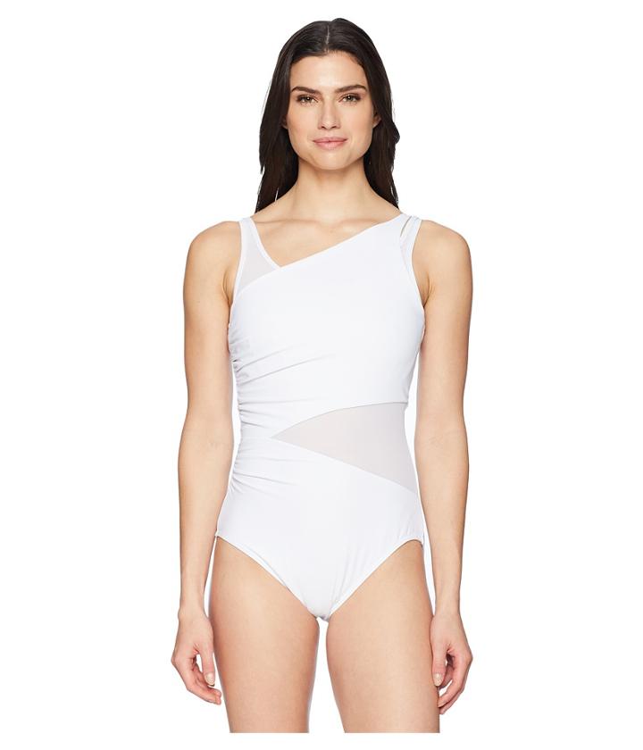 Miraclesuit Illusionist Azura One-piece (white) Women's Swimsuits One Piece