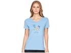 Life Is Good Colorful Bird Crusher Vee (powder Blue) Women's T Shirt