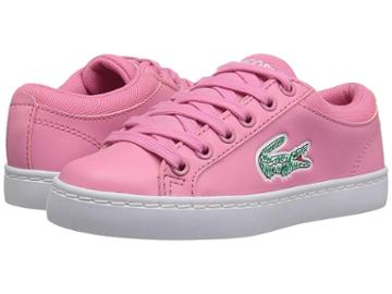 Lacoste Kids Straightset (little Kid) (pink/white) Kid's Shoes