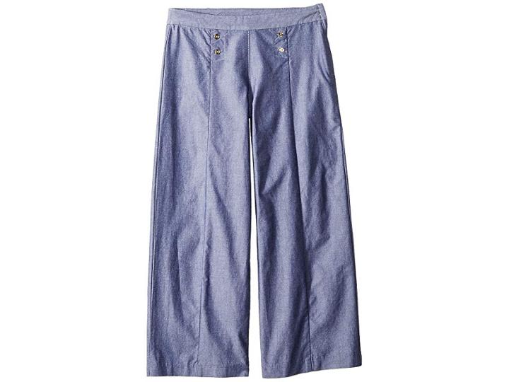 Janie And Jack Wide-leg Pants (toddler/little Kids/big Kids) (chambray) Girl's Casual Pants