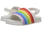Mini Melissa Mini Beach Slide Sandal Rainbow (toddler/little Kid) (white Colorful) Girl's Shoes