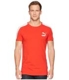 Puma Archive T7 Stripe Tee (flame Scarlet) Men's T Shirt