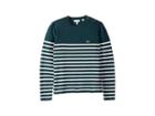 Lacoste Kids Milano Striped Buttoned Sweater (toddler/little Kids/big Kids) (aconit/flour) Boy's Sweater