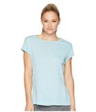 Asics Legends Short Sleeve Top (porcelain Blue) Women's Short Sleeve Pullover