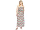 Roper Plus Size 1732 Aztec Chevron (green) Women's Clothing