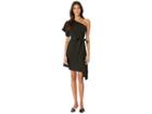 Susana Monaco One Shoulder Angle Hem Dress (black) Women's Dress