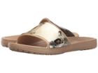 Crocs Sloane Graphic Metallic Slide (gold/gold) Women's  Shoes