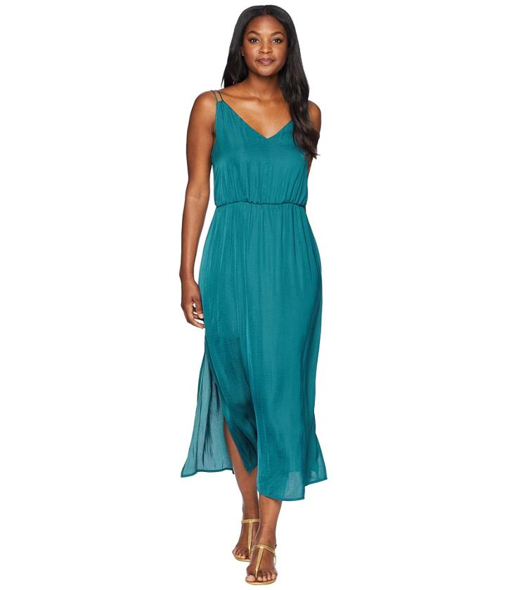 Vince Camuto Sleeveless V-neck Rumple Maxi Dress (verdant Green) Women's Dress