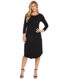 Mod-o-doc Cotton Modal Spandex Jersey Cinch Waist Dress (black) Women's Dress