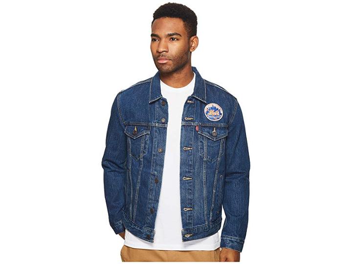 Levi's(r) Mens Ny Mets Denim Trucker (dark Blue) Men's Coat
