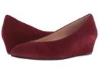 French Sole Cubic Wedge Heel (port Wine Suede) Women's Shoes