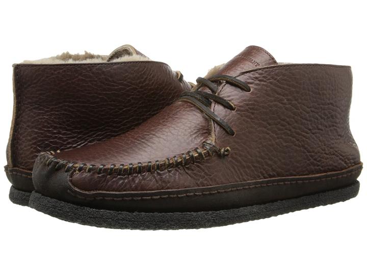Frye Porter Chukka (brown Buffalo Smooth Full Grain/shearling) Men's Lace-up Boots