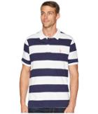 U.s. Polo Assn. Jersey Stripe Polo Shirt (classic Navy) Men's Short Sleeve Pullover