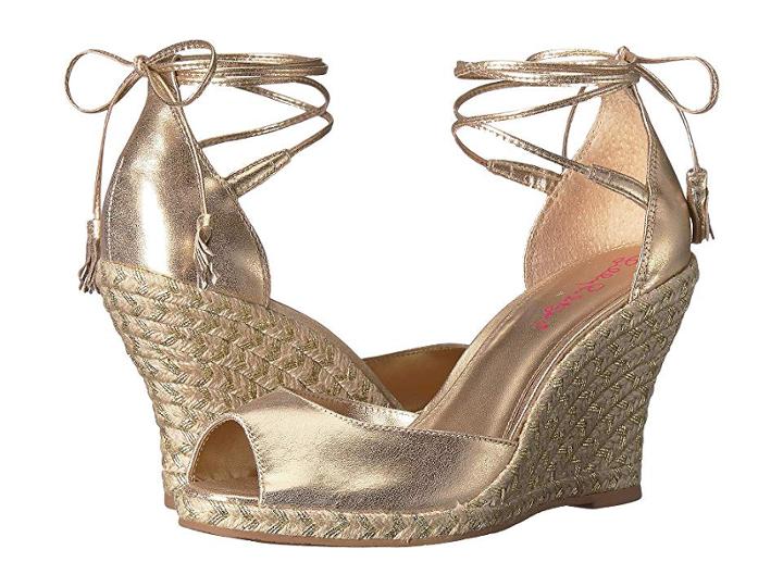 Lilly Pulitzer Aleena Wedge (gold Metallic) Women's Wedge Shoes
