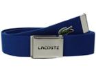 Lacoste 40mm Woven Strap Belt (estate Blue) Men's Belts