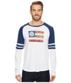 Life Is Good Baseball Flag Vintage Sport Long Sleeve (cloud White) Men's Long Sleeve Pullover
