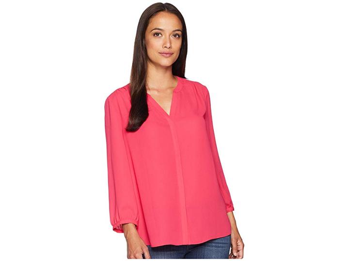 Nydj Blouse W/ Pleated Back (begonia) Women's Blouse
