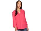 Nydj Blouse W/ Pleated Back (begonia) Women's Blouse