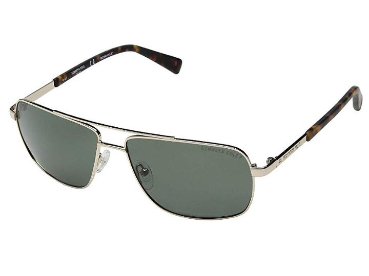 Kenneth Cole Reaction Kc7216 (gold/green Polarized) Fashion Sunglasses