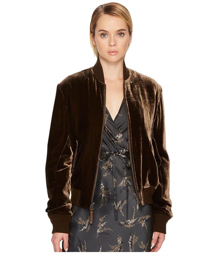 Vince Velvet Bomber (saddle) Women's Coat