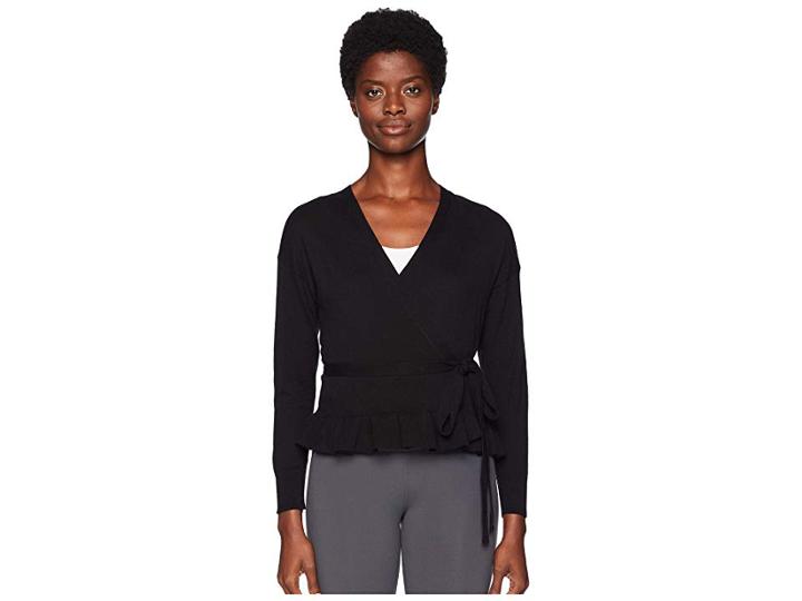 Kate Spade New York Athleisure Wrap Sweater (black) Women's Sweater