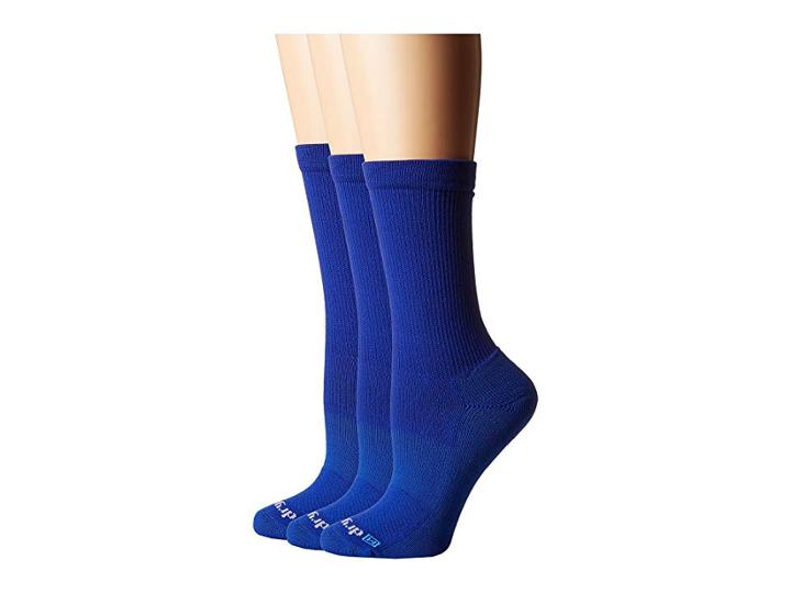 Drymax Sport Performance Casual Crew 3-pair (royal) Women's Crew Cut Socks Shoes