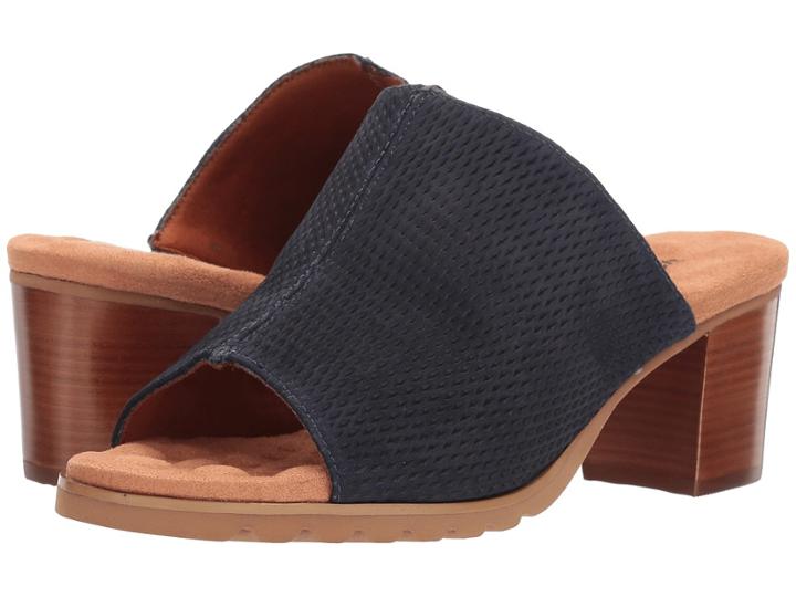 Walking Cradles Nia (navy Stamped Nubuck) Women's 1-2 Inch Heel Shoes