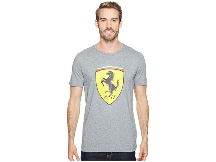Puma Sf Big Shield Tee (medium Gray Heather) Men's T Shirt