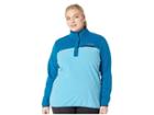 Columbia Plus Size Mountain Side Pullover (beta/lagoon) Women's Long Sleeve Pullover